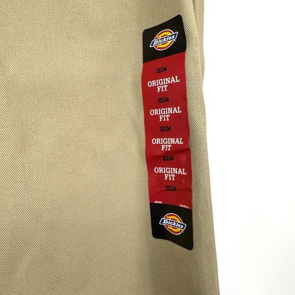 Dickies Mens 874 Original Fit Work Pants 32X34 Khaki Wrinkle Resistant Stain Rel - Picture 3 of 9